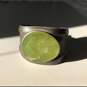 Green Drusy Cuff